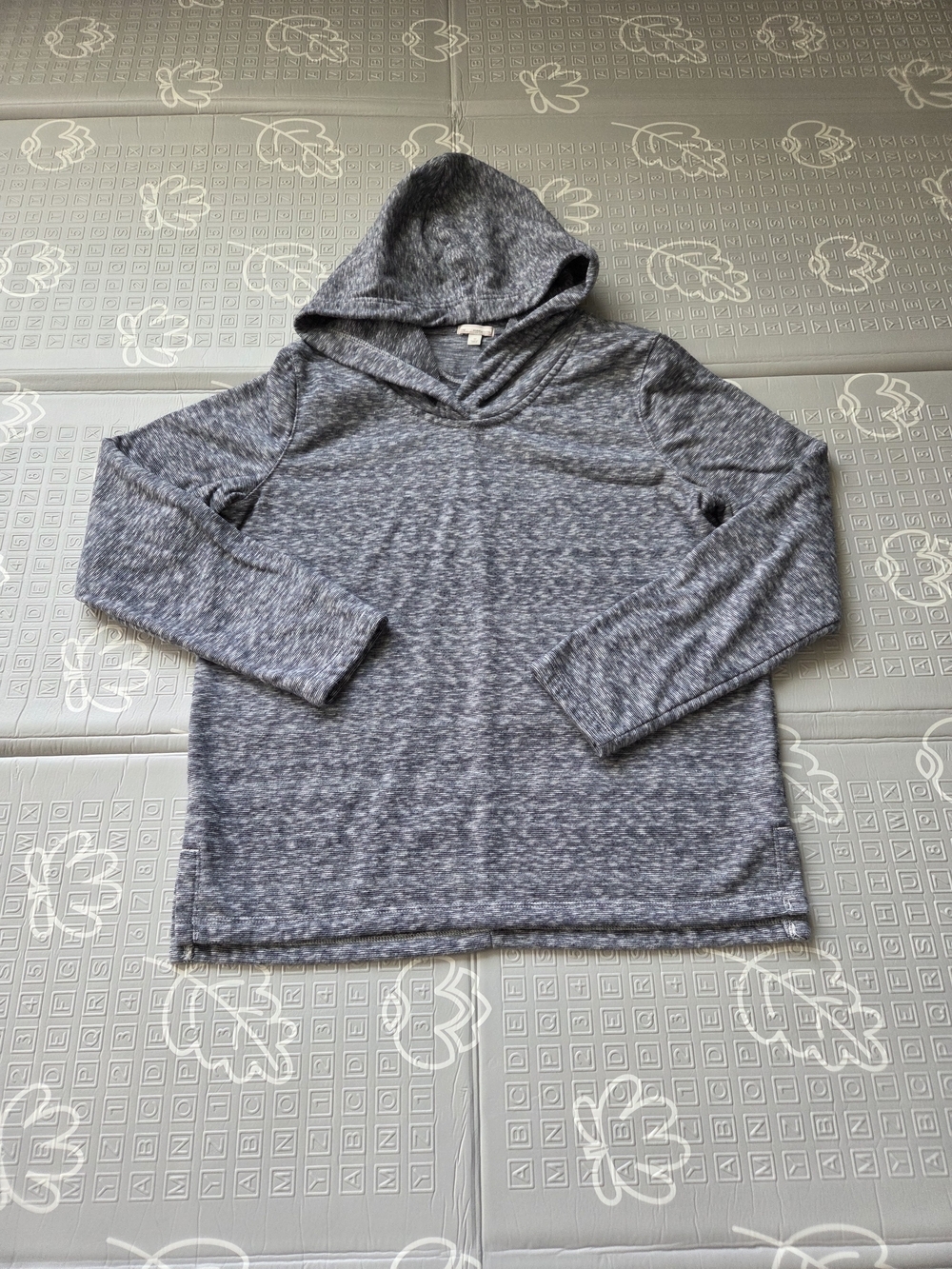 GAP Mens Heathered Striped Hoodie Sweatshirt Blue Med Weight Size Medium